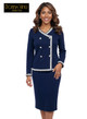 13462 2Pc Jacket & Skirt Set Donna Vinci Knits