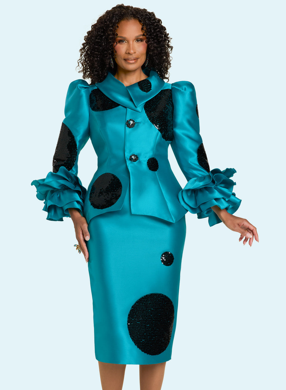 12205 2Pc Jacket & Skirt Set Donna Vinci