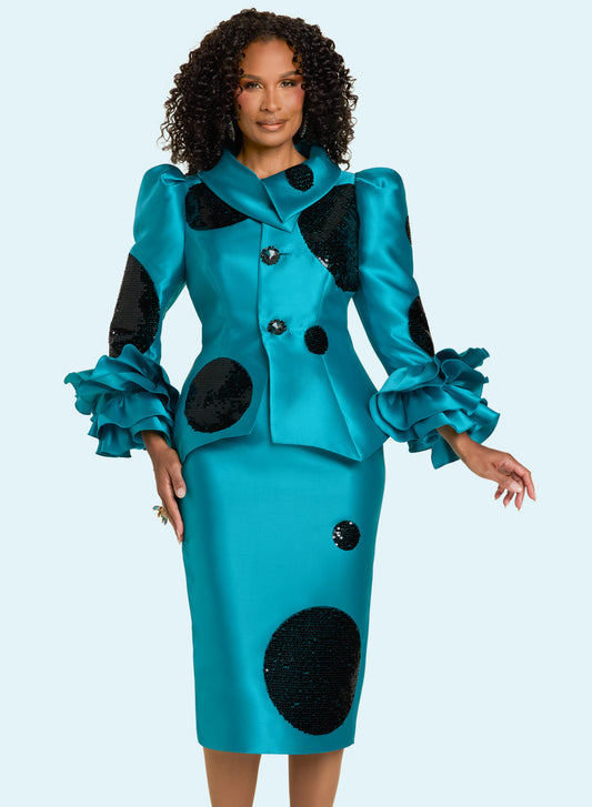 12205 2Pc Jacket & Skirt Set Donna Vinci