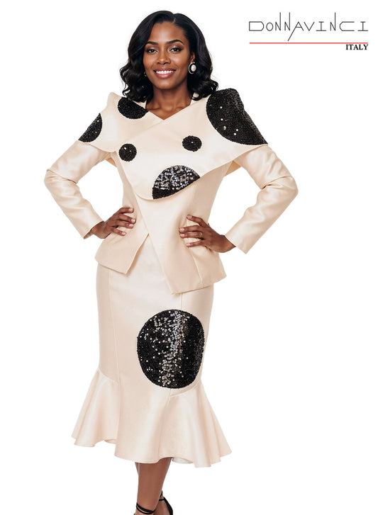 12263 2Pc Jacket & Skirt Set Donna Vinci