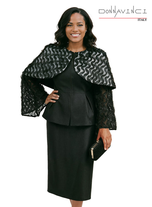 12265 2Pc Jacket & Skirt Set Donna Vinci