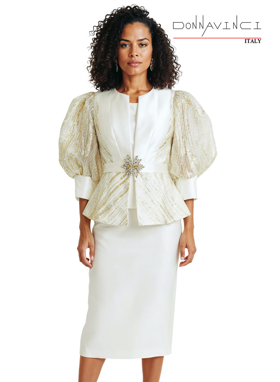 12267 3pc. Jacket, Cami & Skirt Set Donna Vinci
