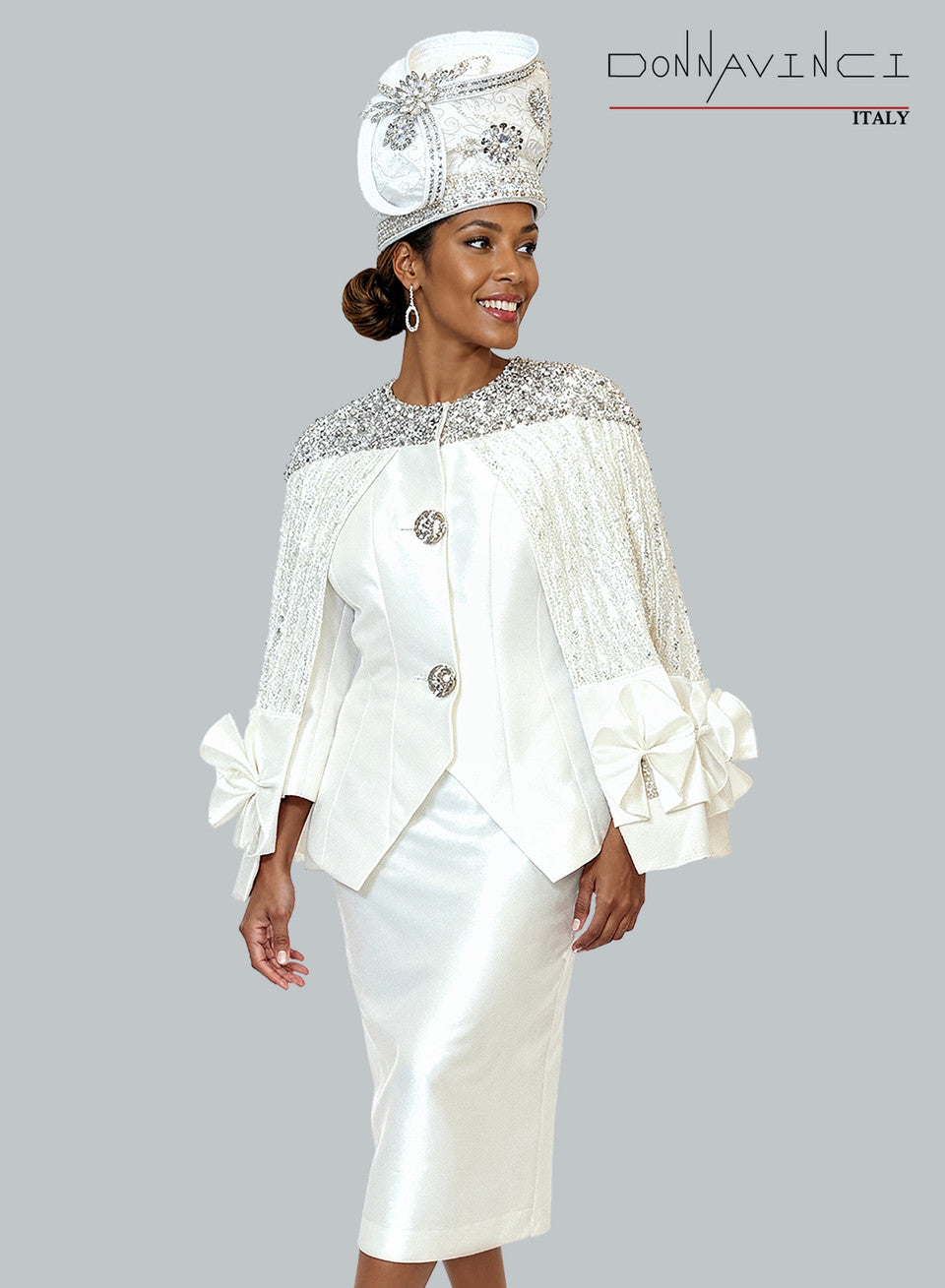 12268 2Pc Jacket & Skirt Set Donna Vinci