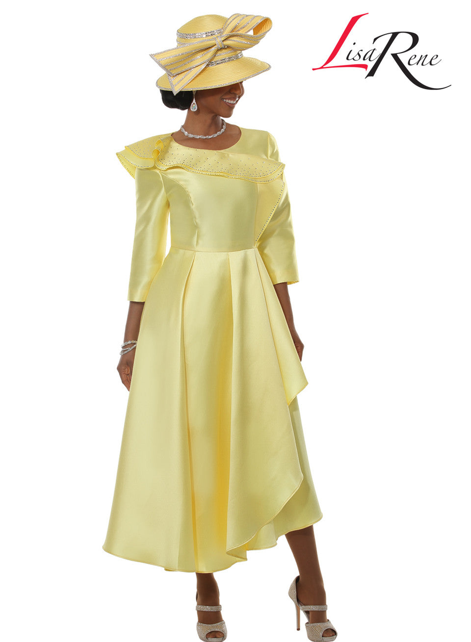 3380 Rhinestone Trimmed Dress Lisa Rene By Donna Vinci