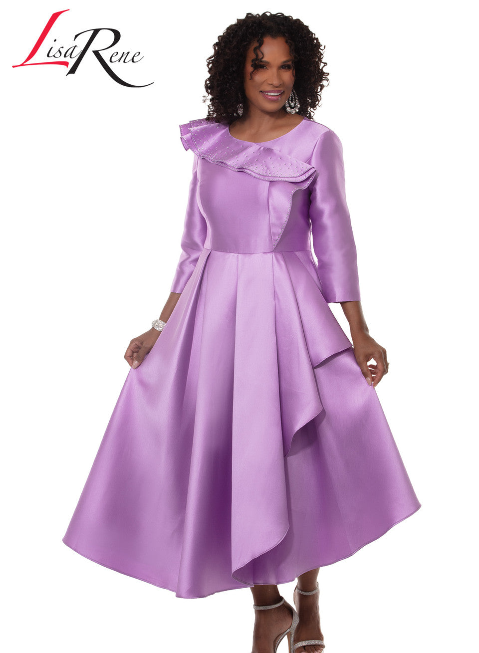 3380 Rhinestone Trimmed Dress Lisa Rene By Donna Vinci