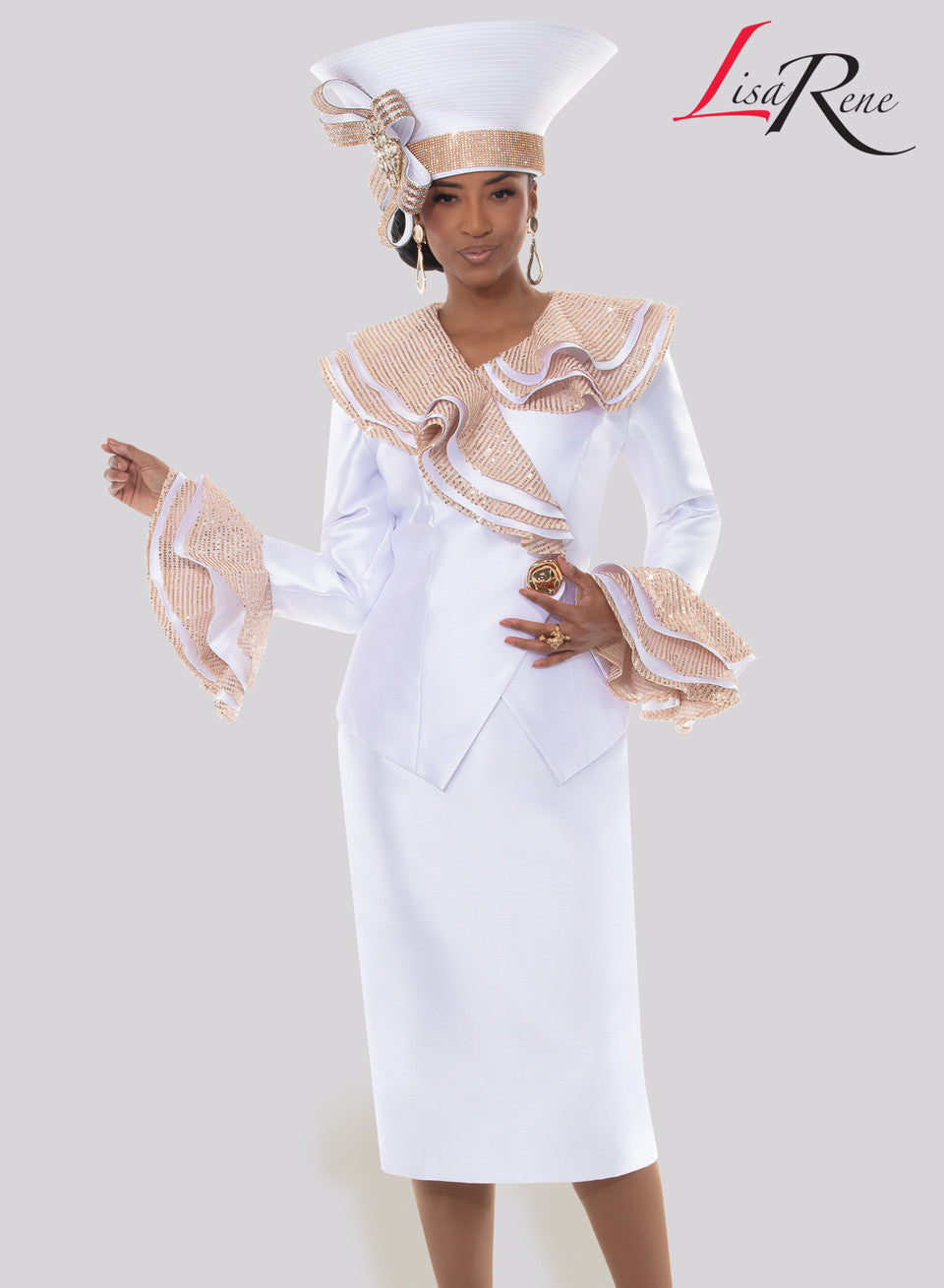 3381 2Pc Jacket & Skirt Set Lisa Rene By Donna Vinci
