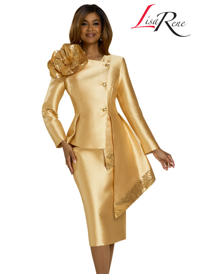 66972 Blush 2Pc Jacket & Skirt Set Lisa Rene By Donna Vinci